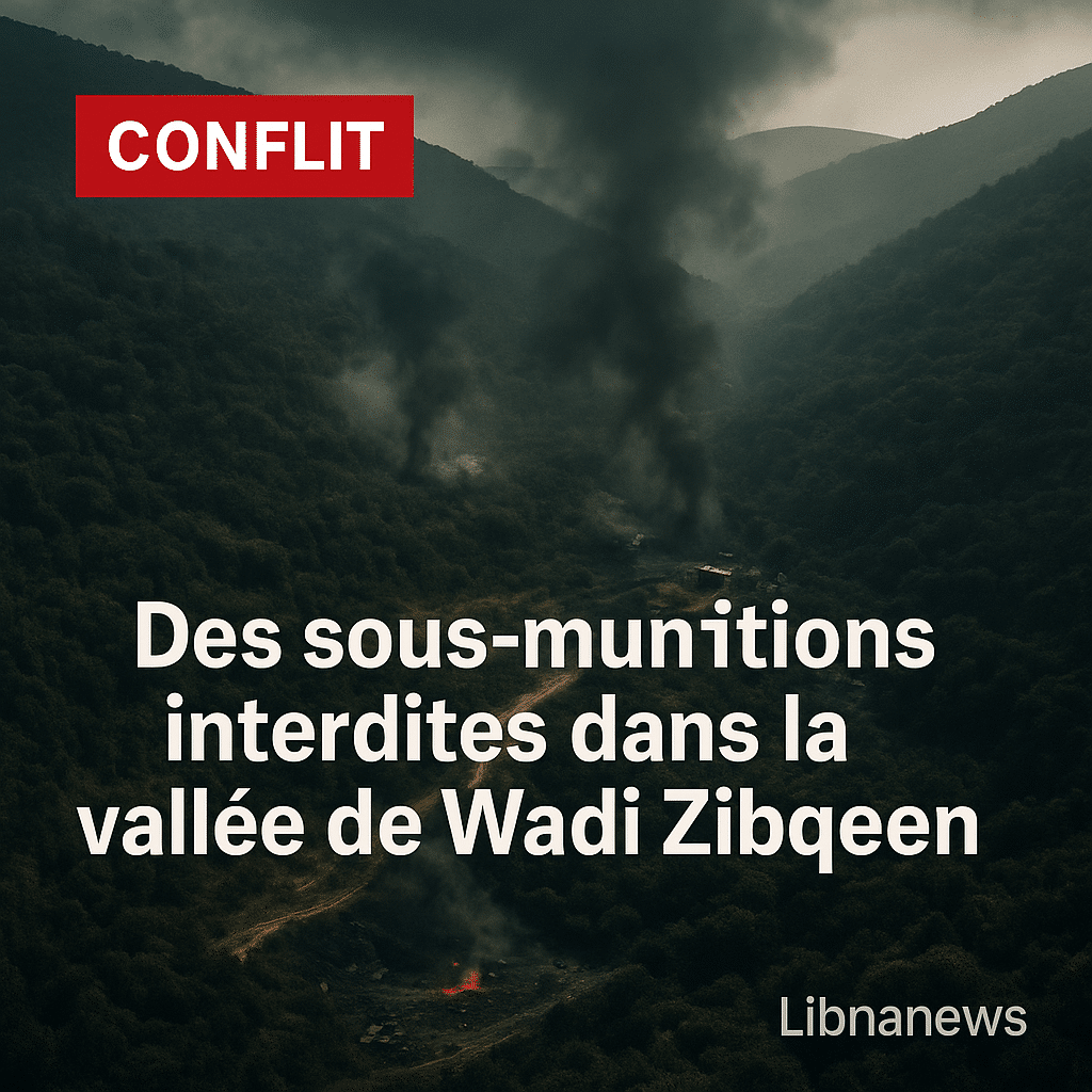 Israël utilise des munitions à sous-munitions interdites au Sud Liban
