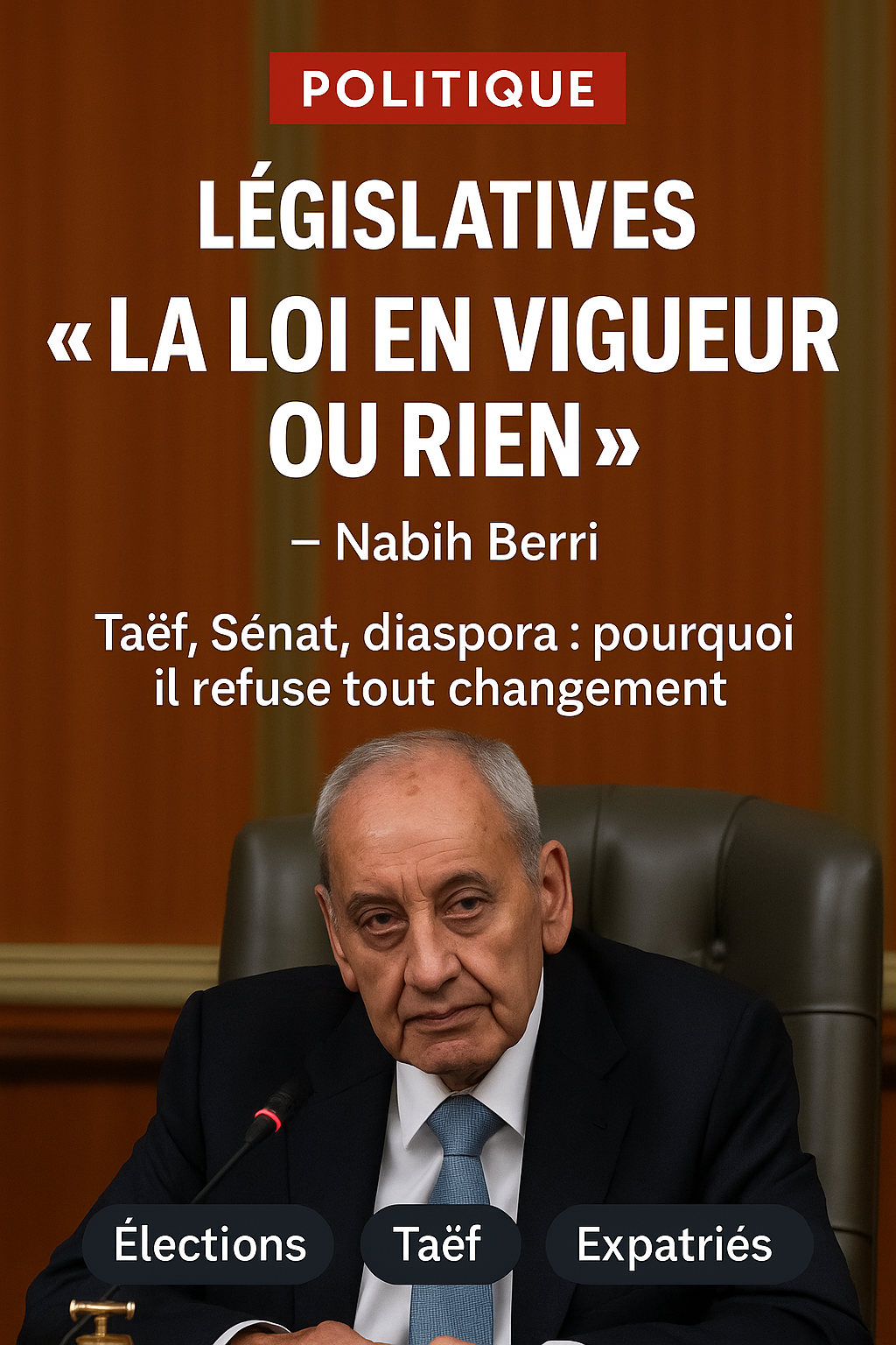 pourquoi Nabih Berri refuse tout changement sans application de Taëf