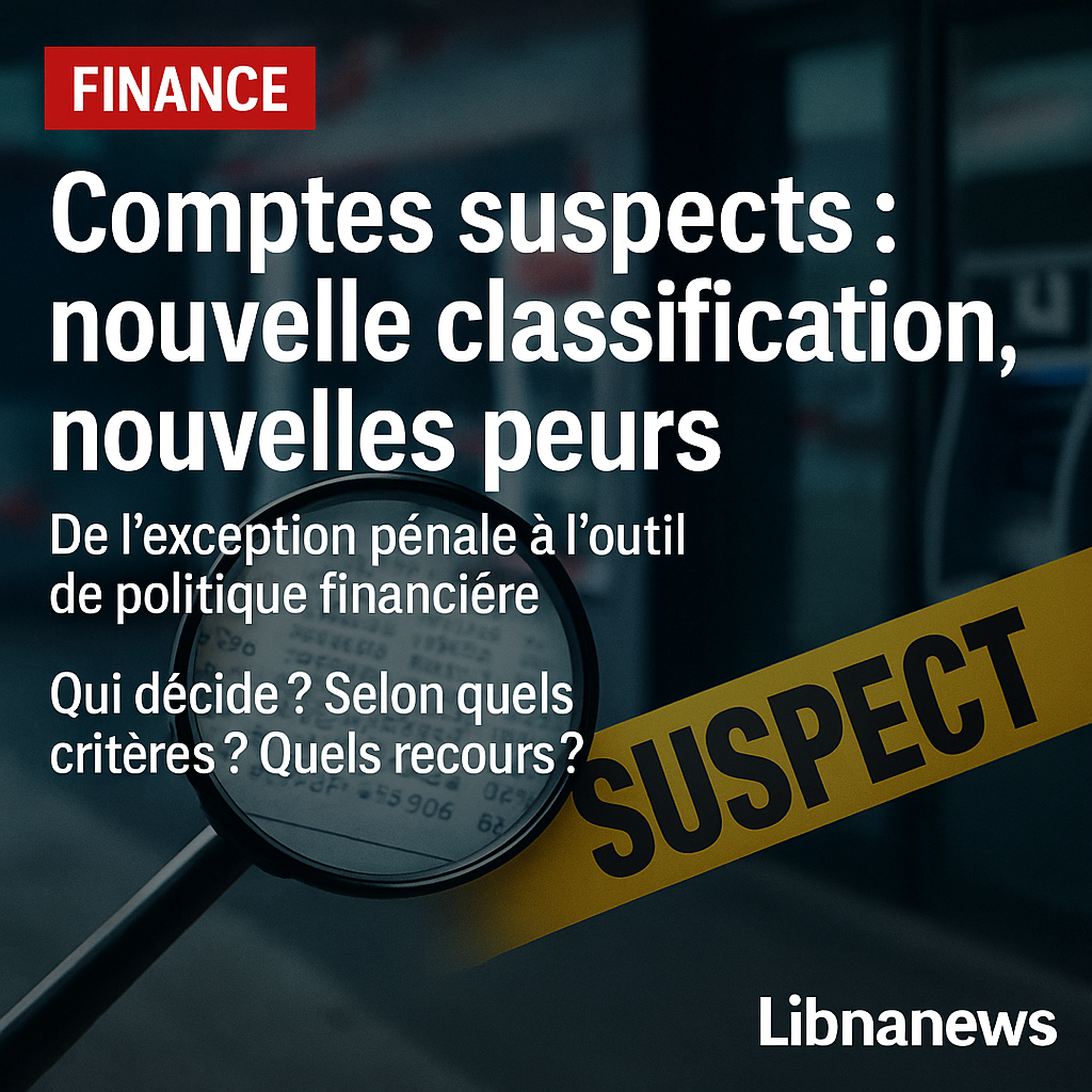 Comptes suspects: nouvelle classification, nouvelles peurs
