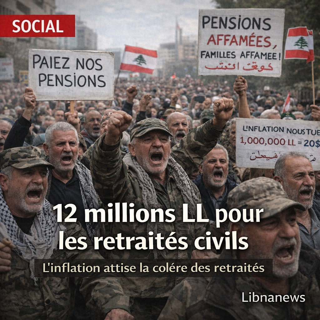 Le Conseil des ministres libanais accorde une subvention mensuelle de 12 millions de livres aux retraités civils