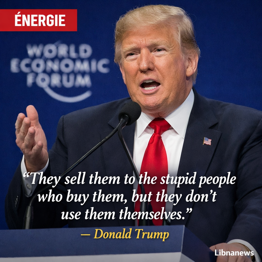 À Davos, Donald Trump affirme que la Chine vend ses éoliennes à des « gens stupides ». Les données démentent.