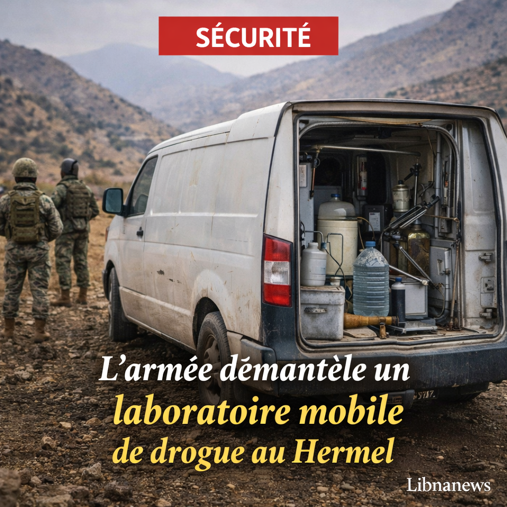 L’armée libanaise démantèle un laboratoire mobile de drogue dans le Hermel L’armée libanaise démantèle un laboratoire mobile de drogue dans le Hermel